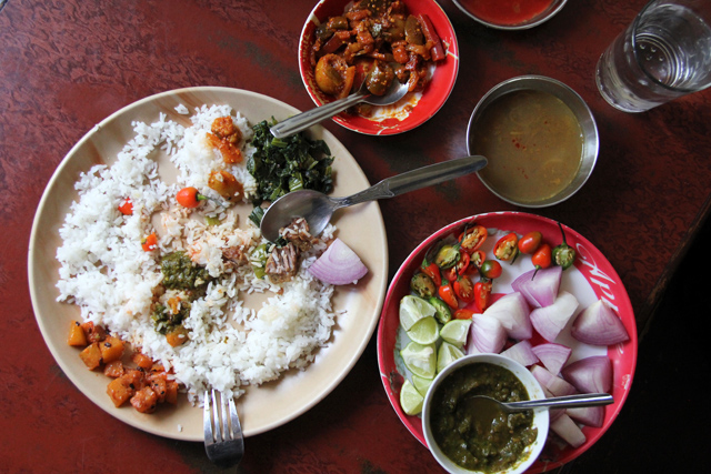 A extremely satisfying meal in Darjeeling, India A extremely satisfying meal in Darjeeling, India